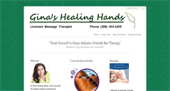 Desktop Screenshot of ginashealinghands.com